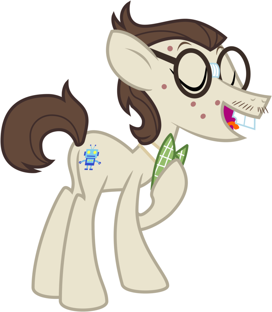Cheezedoodle96, Bowtie, Buck Teeth, Earth Pony, Eyes - My Little Pony Nerd Clipart (1024x1024), Png Download