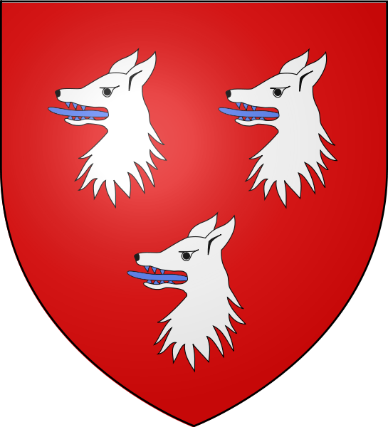 Robertson Of Struan / Strowan Gules, Three Wolves' - Coat Of Arms Wolf Head Clipart (545x600), Png Download