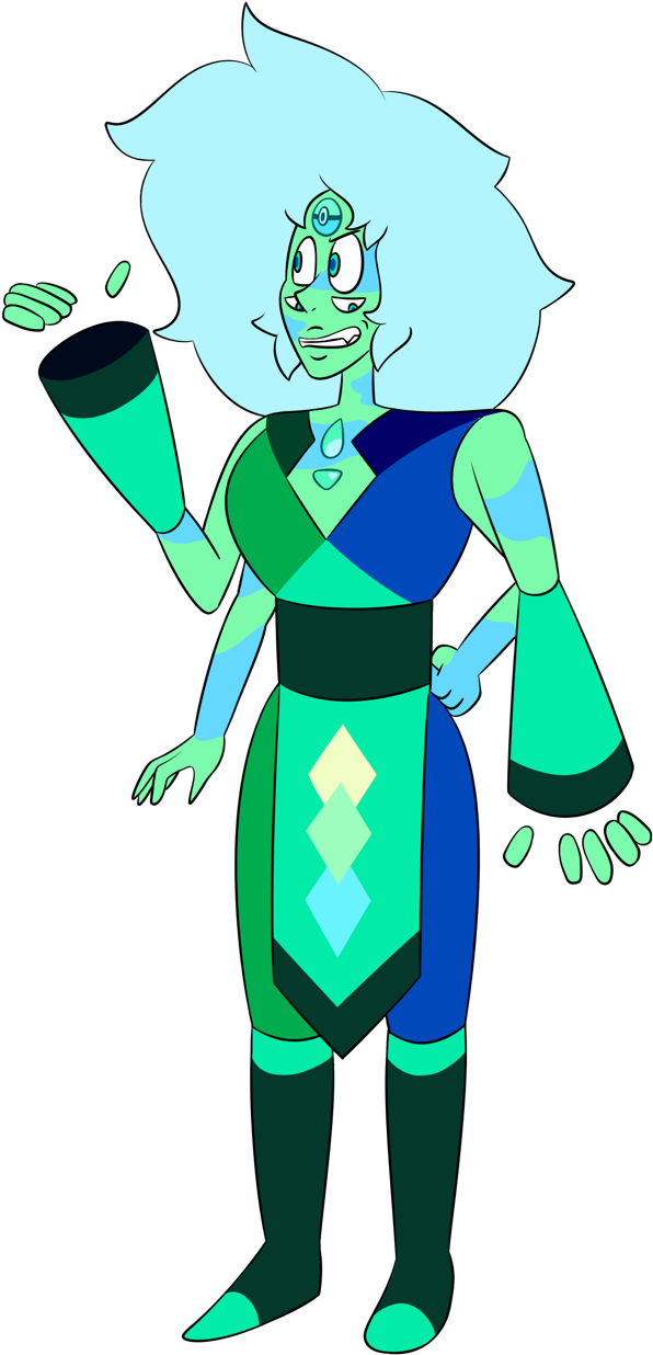 Chrysocolla, A Fusion Between A Peridot, Lapis Lazuli - Cartoon Clipart (686x1280), Png Download