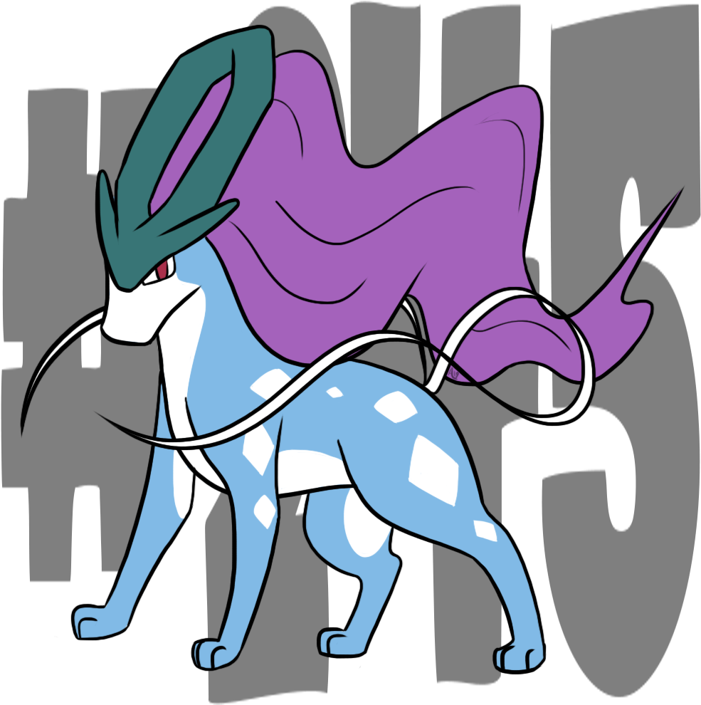 Suicune Pokemon Pokemonaday Https - Cartoon Clipart (1000x1000), Png Download