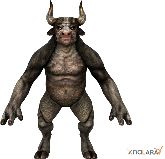 Minotaur For Xnalara - Minotaur Mmd Clipart (830x661), Png Download