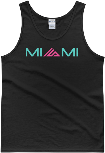Miami Skyline Mens Tank Top Black - Top Clipart (600x600), Png Download