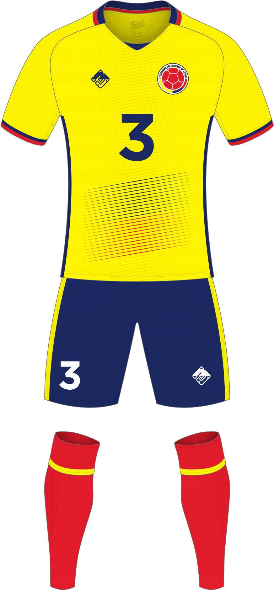 Colombia World Cup 2018 Concept - Hockey Sock Clipart (1000x2000), Png Download