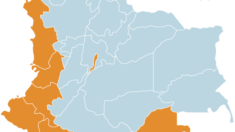 Colombian Presidential Run-off Results By Department - Colombia Provinces Clipart (760x428), Png Download