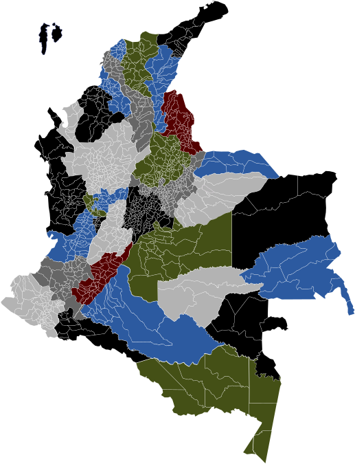 Departments Of Colombia With Municipalities - Colombia Png Clipart (533x690), Png Download