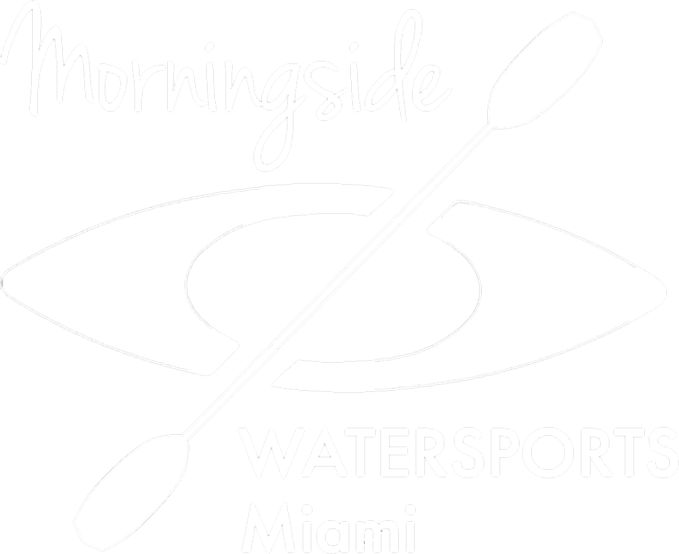 Morningside Watersports Logo, Kayak And Paddles - Poster Clipart (1331x1157), Png Download