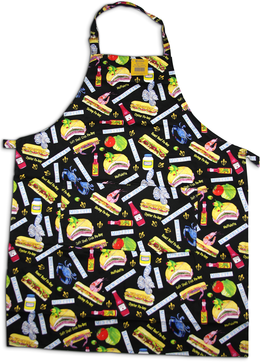 Picture Of New Orleans Po-boy Full Print Apron - One-piece Garment Clipart (1500x1500), Png Download