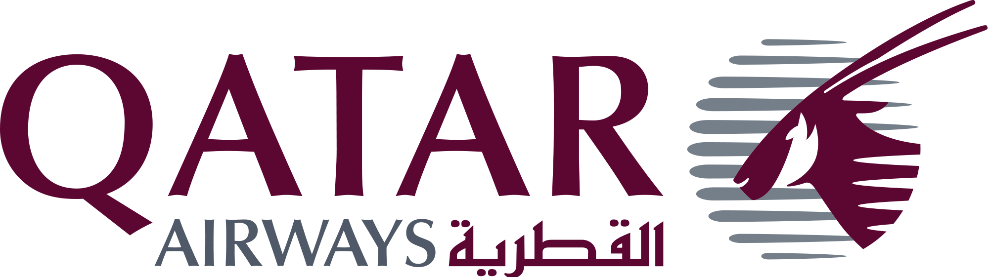 Qatar Airways Logo - Qatar Airways Logo Png Clipart (2000x561), Png Download