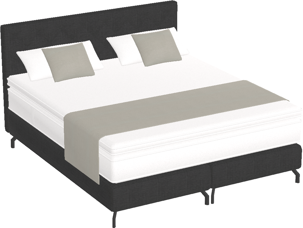 King Boxspring Bed - Bed Frame Clipart (1000x1000), Png Download