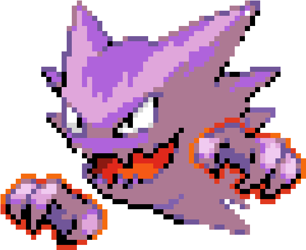 Haunter - Haunter Pokemon 8 Bit Clipart (730x640), Png Download