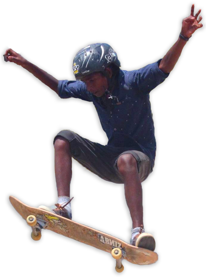 The Sisp Kovalam Skateclub Is Located In Kovalam, India - Skateboard Wheel Clipart (687x930), Png Download