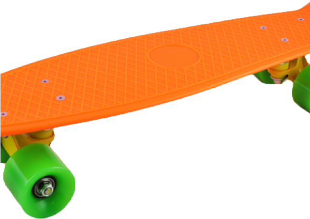 Skateboarding Clipart Penny Board - Orange Skateboard Png Transparent Png (640x480), Png Download
