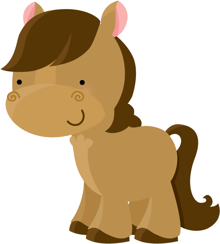 Caballo - Animales De La Granja Animados Clipart (838x900), Png Download