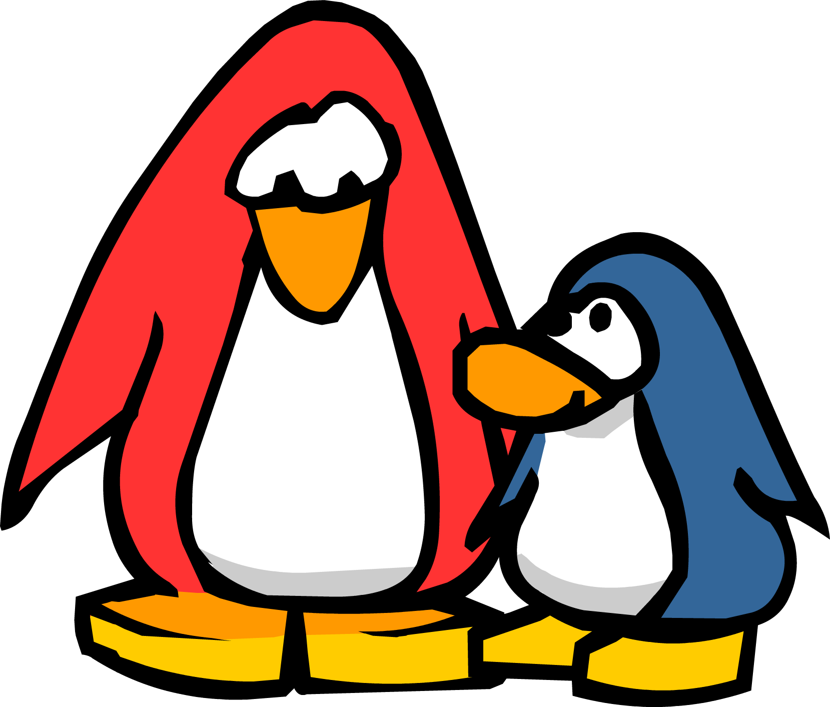 Club Penguin Png - Club Penguin Old Art Clipart (1659x1413), Png Download