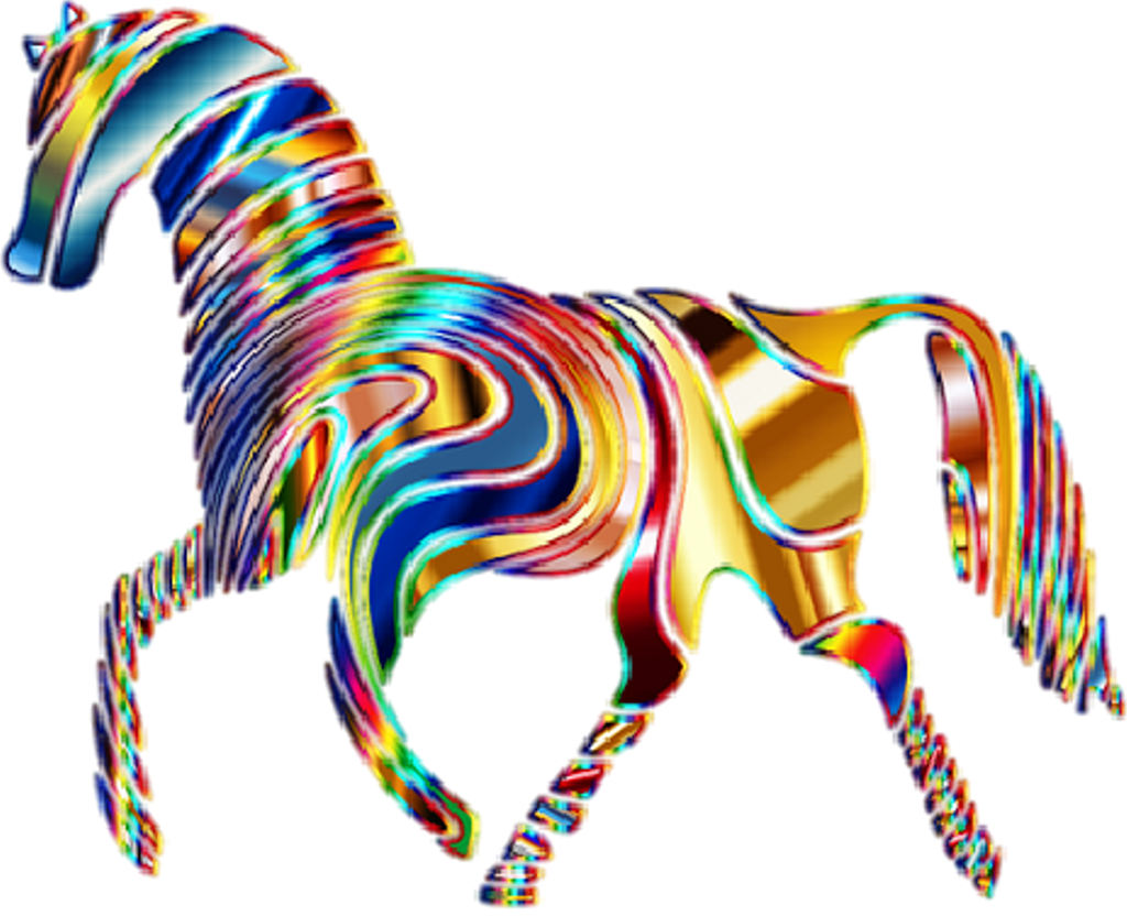 #caballo #horse #aethestic #tumblr - Psychedelic Horse Clipart (1024x832), Png Download