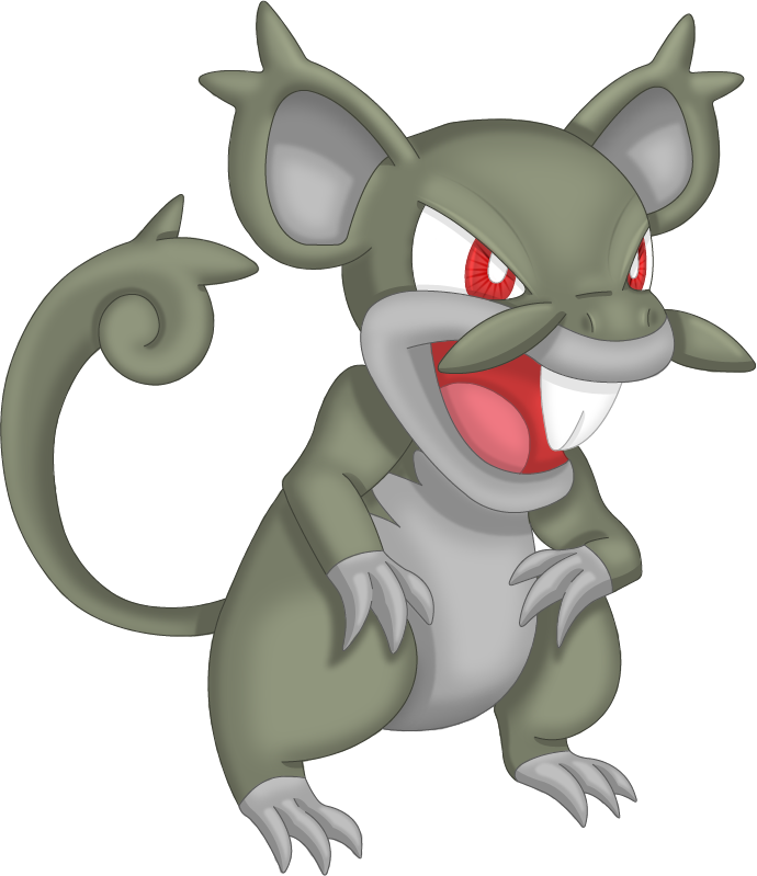 Pokemon 18019 Shiny Alolan Rattata Pokedex - Rat A Tat Pokemon Clipart (690x799), Png Download