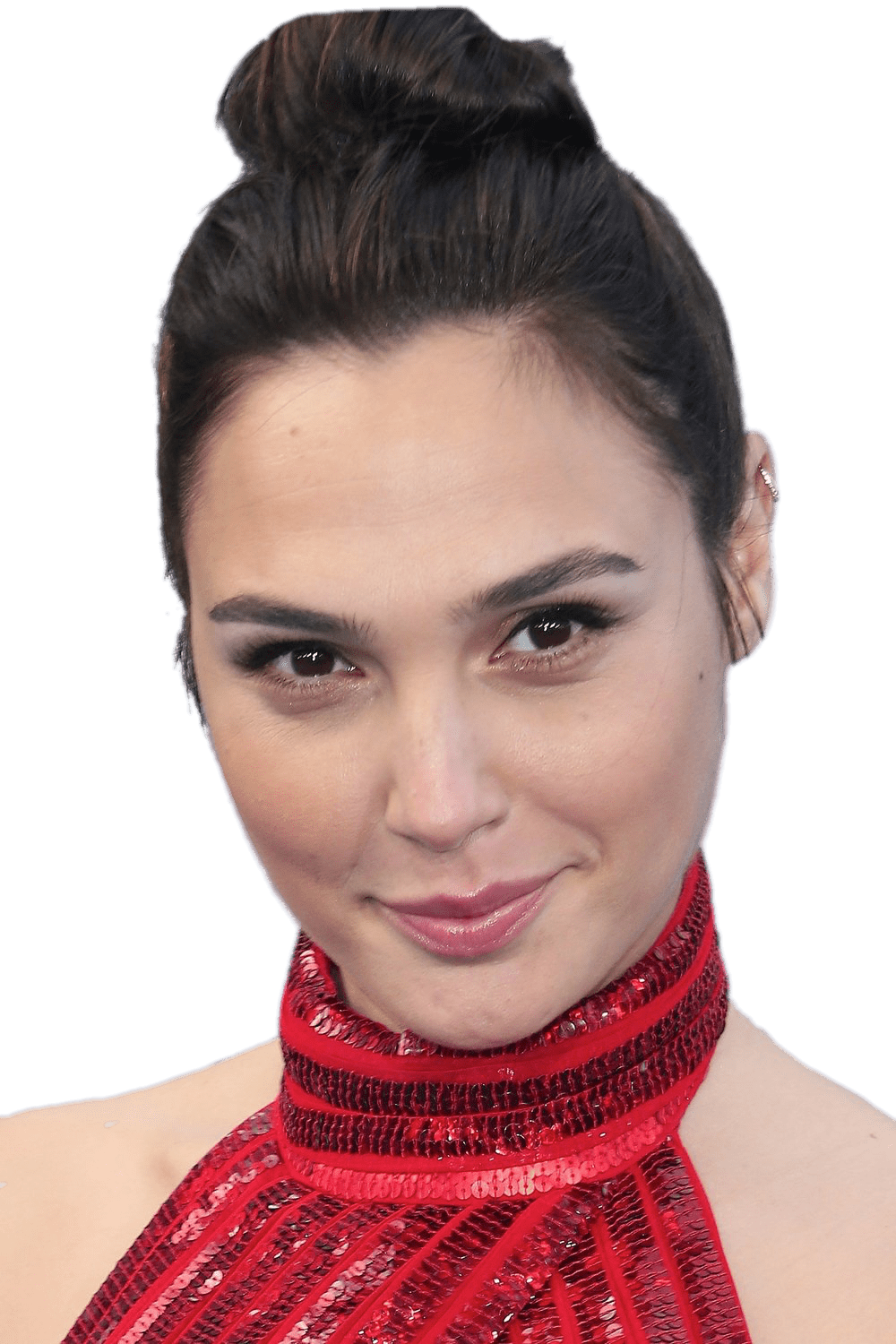 Download - Gal Gadot Hair Bun Clipart (1000x1500), Png Download