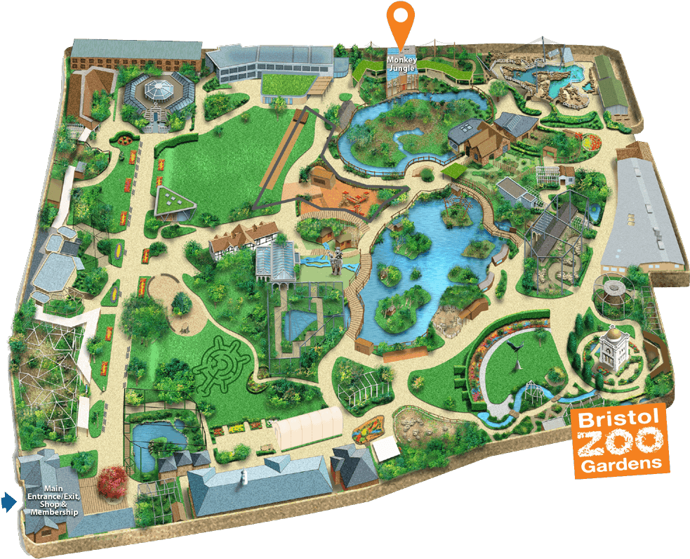 Bristol Zoo Map 2019 Clipart (1000x801), Png Download