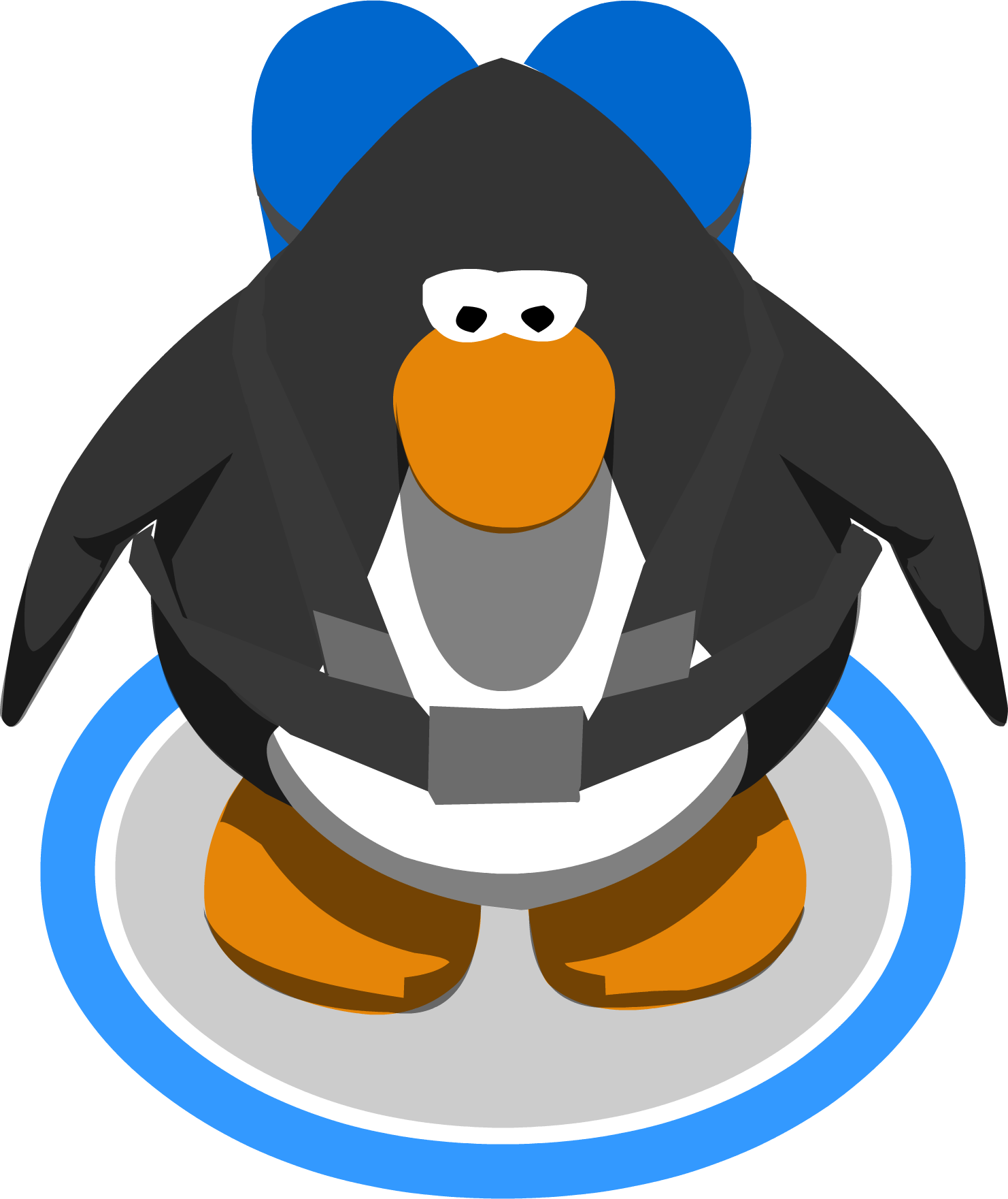 Blue Scuba Tank In-game - Club Penguin Black Penguin Clipart (1482x1761), Png Download