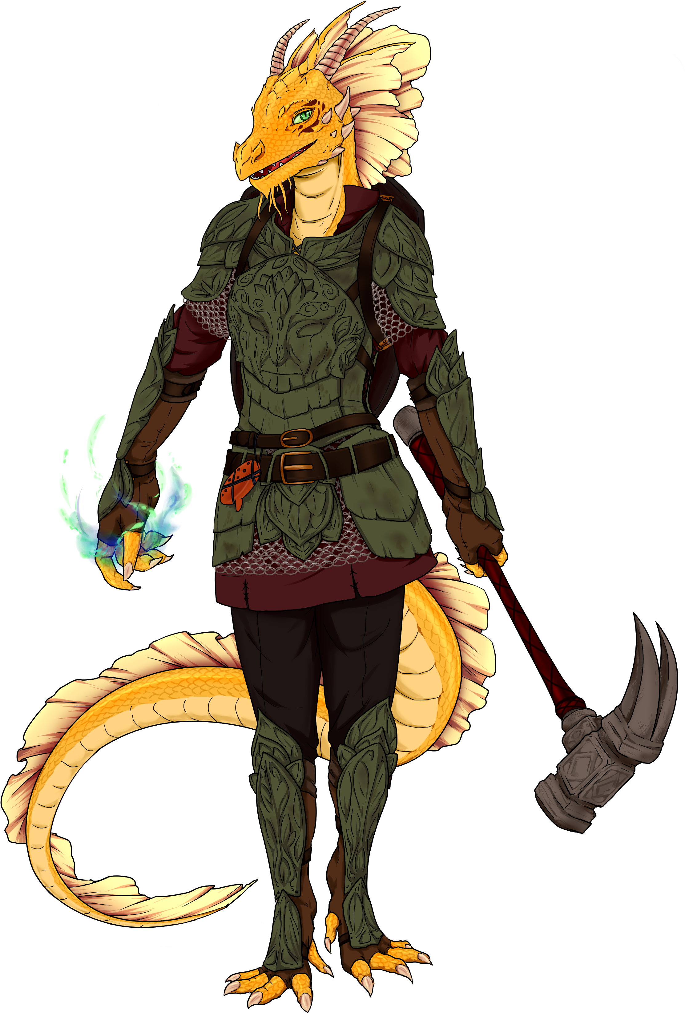 Satias, My Gorgeous Dragonborn Paladin - Dragonborn Paladin Clipart (2550x3300), Png Download