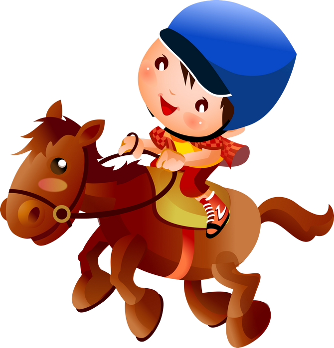 Montando A Caballo - Horsemanship Cartoon Clipart (670x699), Png Download