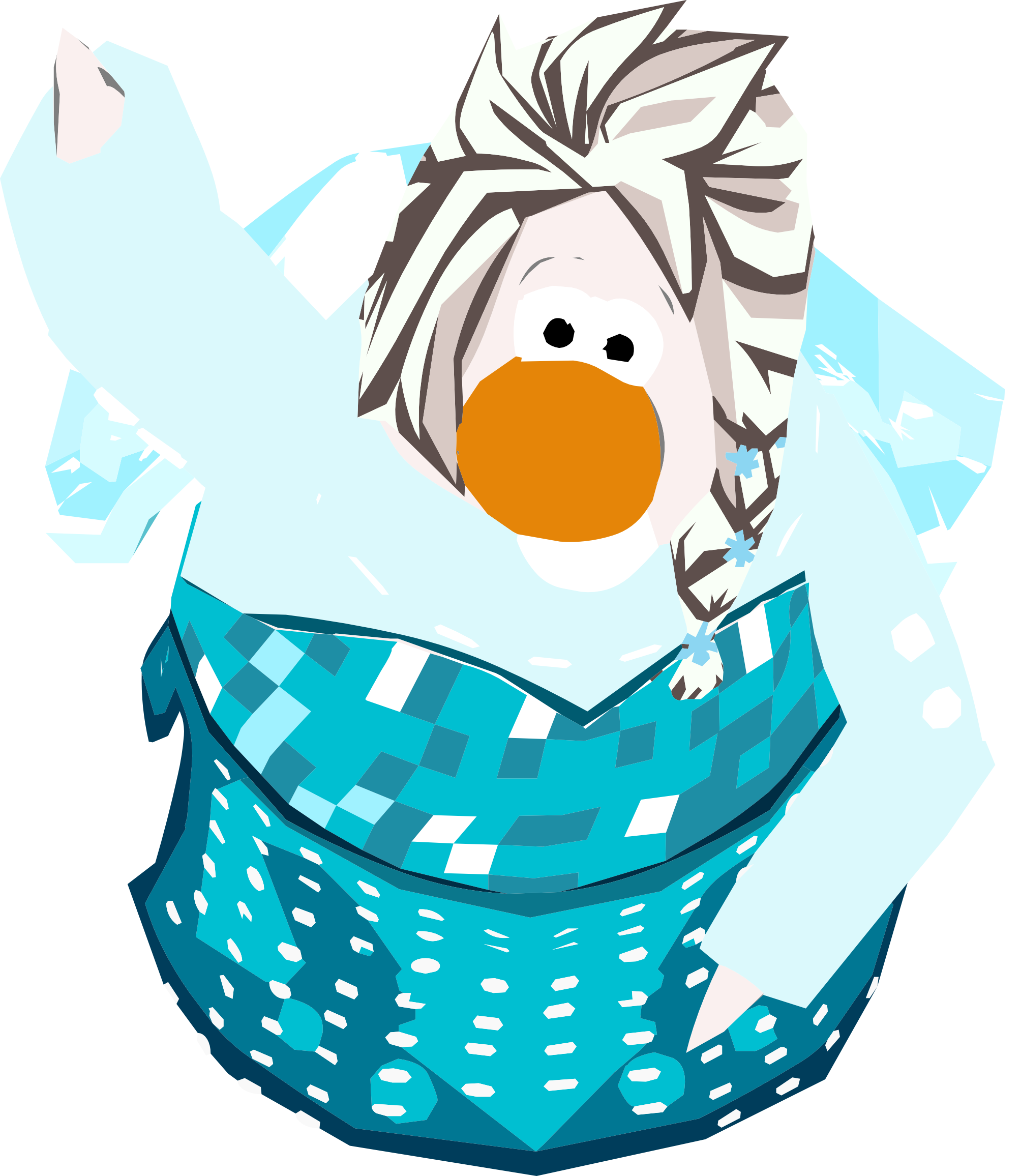 Club Penguin Anna And Elsa Clipart (2008x2312), Png Download