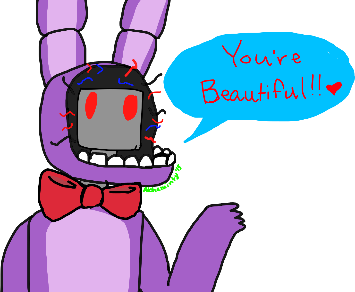 Daily Reminder From Bonnie - Cartoon Clipart (1462x1201), Png Download