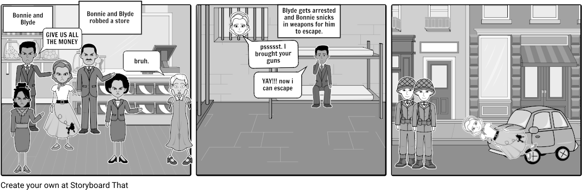 Bonnie And Blyde - Cartoon Clipart (1164x385), Png Download