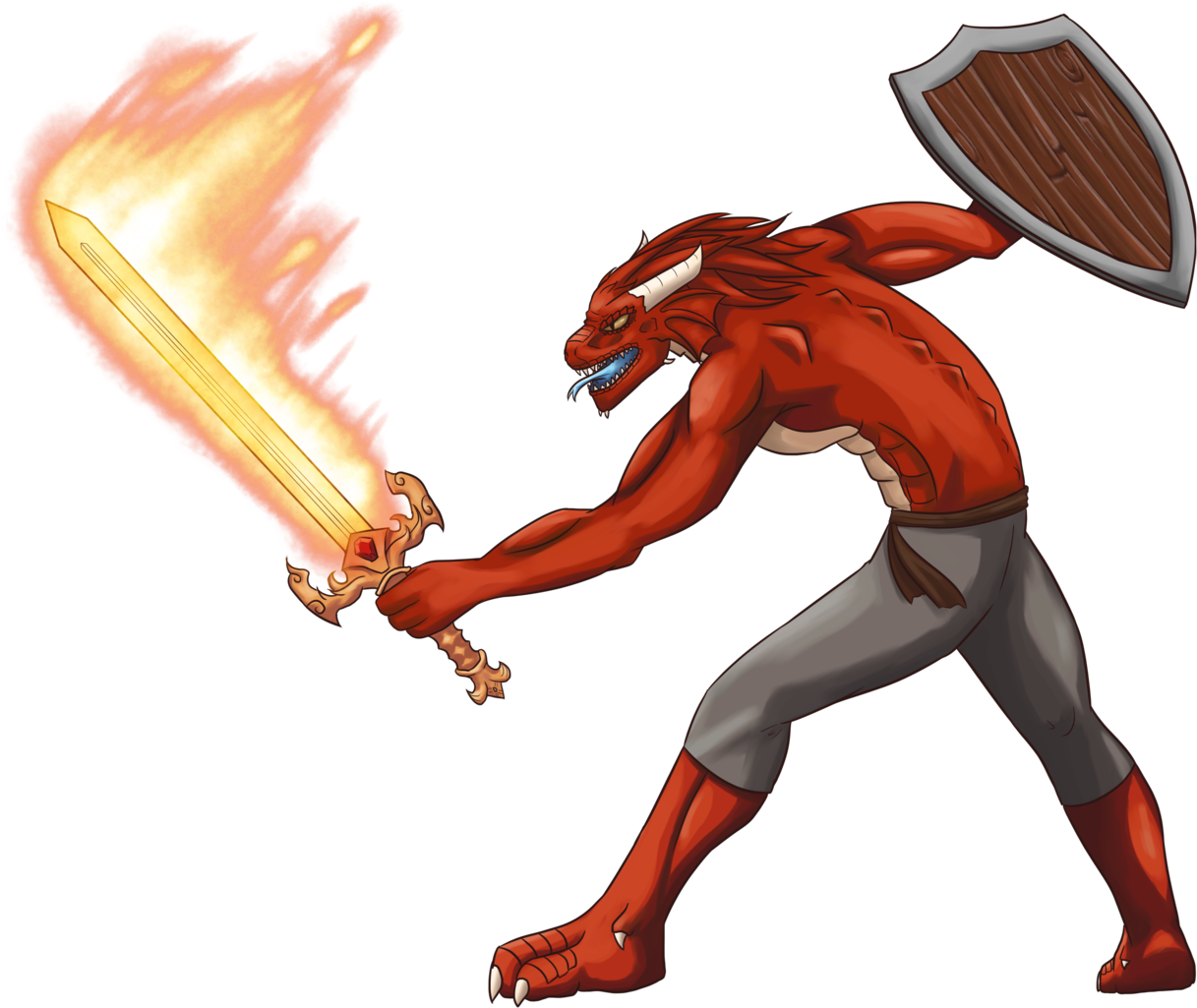 Fire By Transparentpng - Shirtless Dragonborn Clipart (1280x1057), Png Download