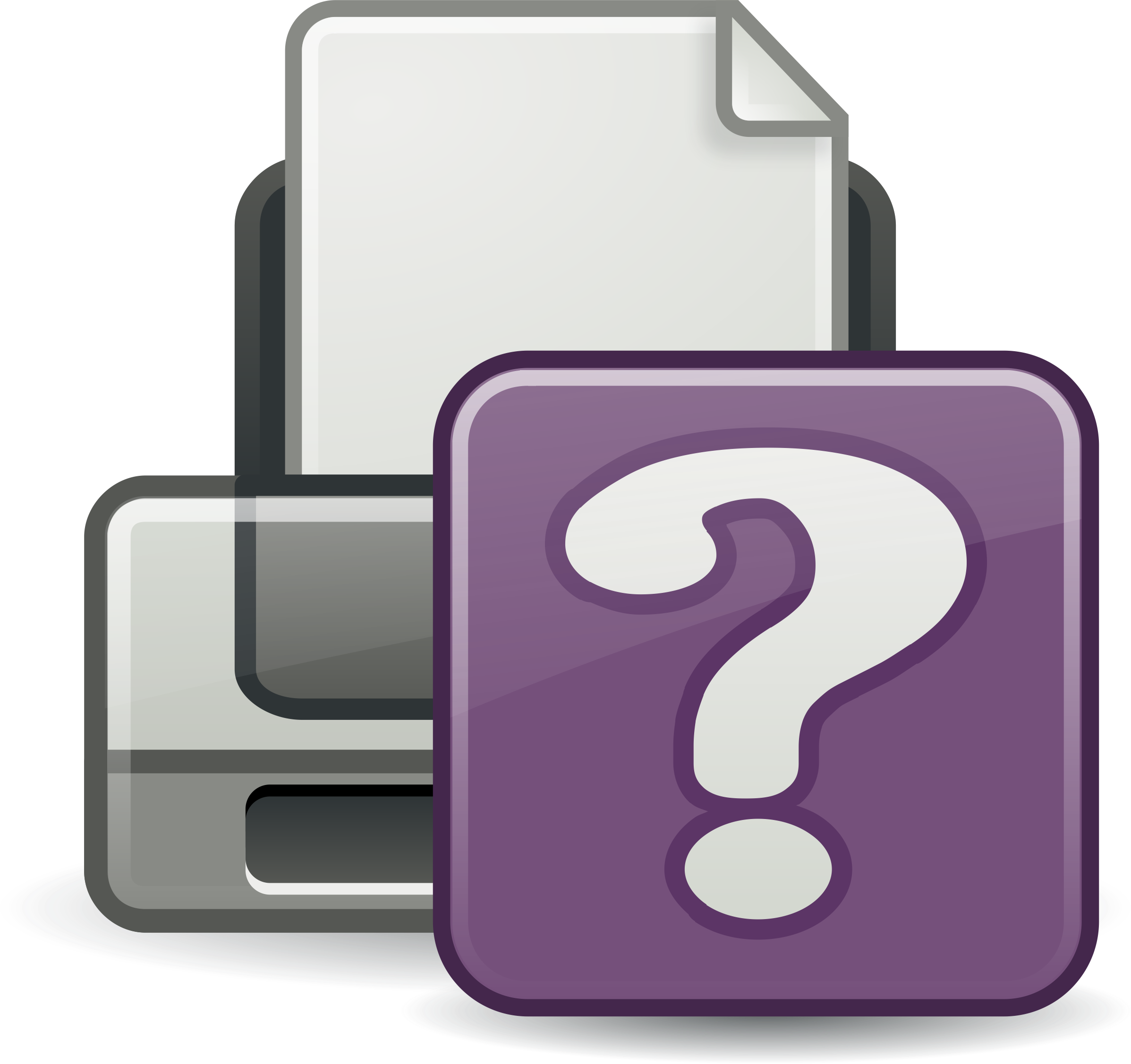 This Free Icons Png Design Of Print Question Icon - Printer Information Icon Clipart (2395x2254), Png Download