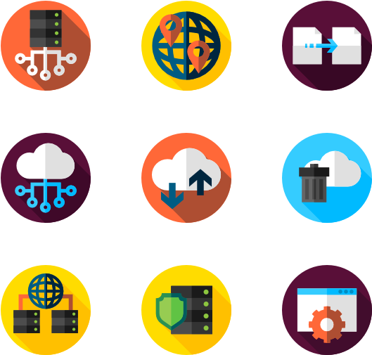 Web Hosting - Database Icon Circle Clipart (600x564), Png Download
