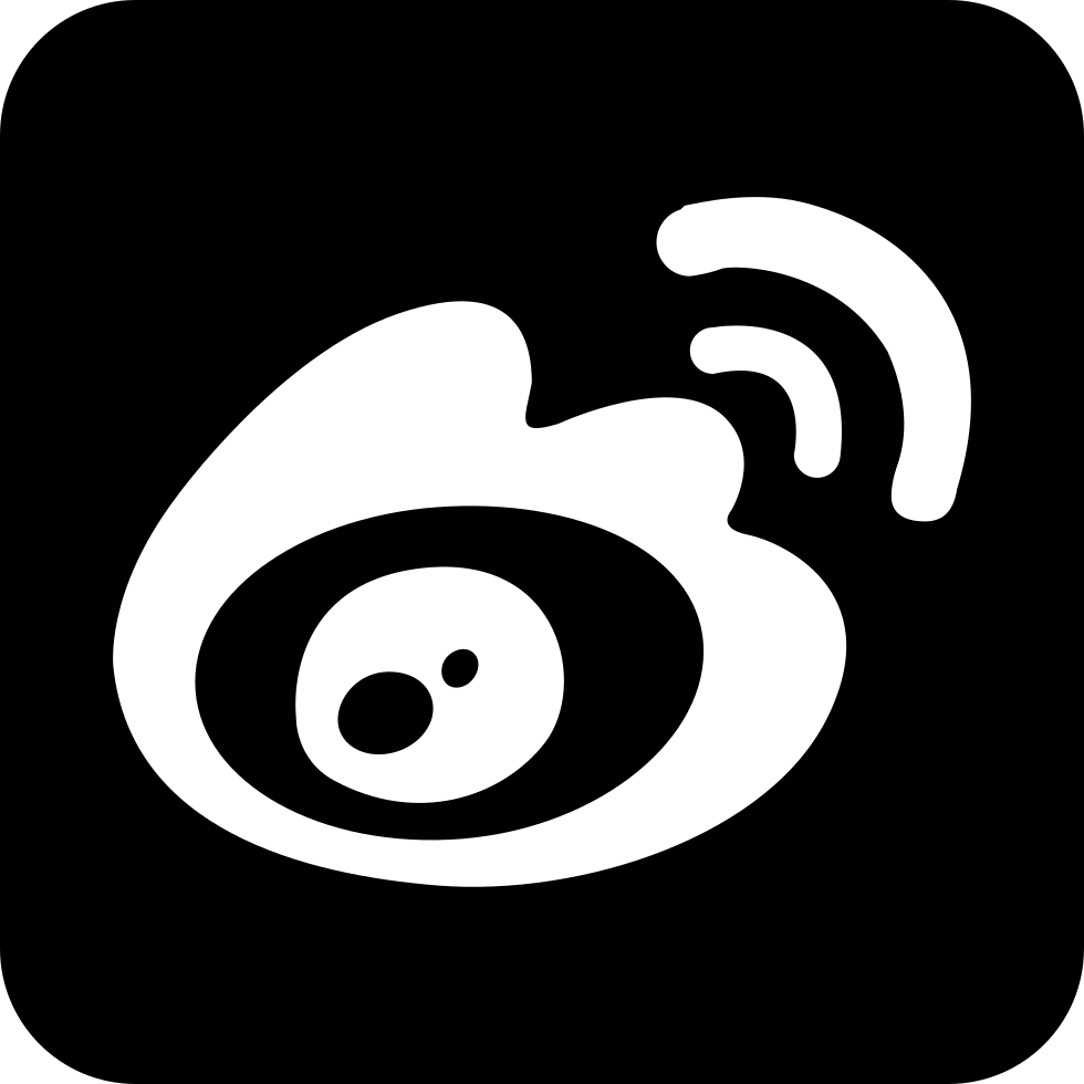 Png File Svg - Sina Weibo Logo White Clipart (980x980), Png Download
