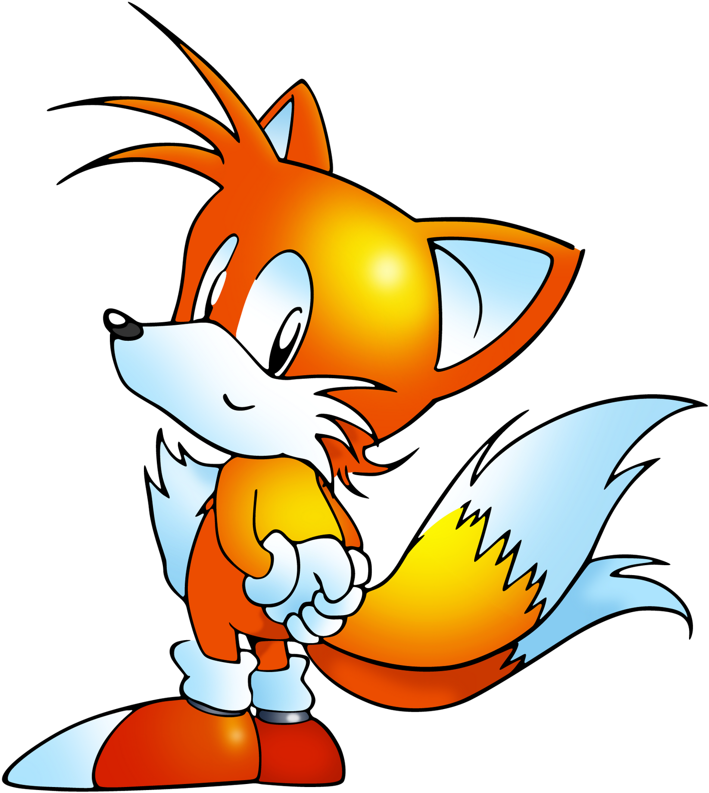 Chaos Super Sonic - Classic Miles Tails Prower Clipart (1434x1600), Png Download
