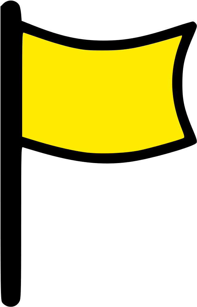 File - Flag Icon - Yellow - Svg - Yellow Flag Clip Art - Png Download (669x1024), Png Download