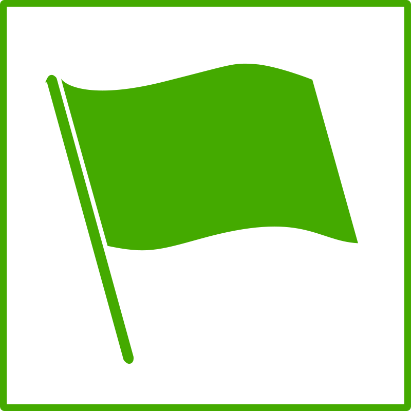 Green Flag Icon Clipart (800x800), Png Download