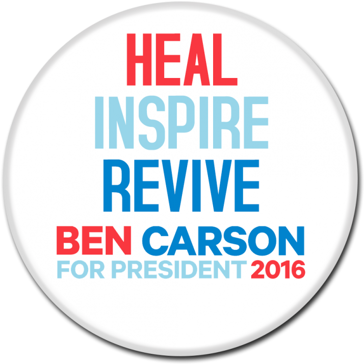 Ben Carson Button - Area Videosorvegliata Clipart (800x800), Png Download