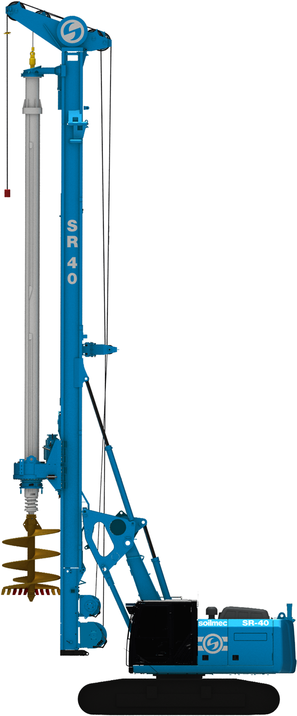 Continuous Flight Auger - Bore Pile Machine Png Clipart (858x1500), Png Download