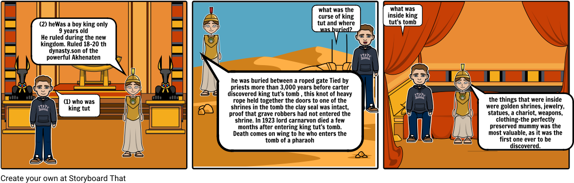 King Tut - Ozymandias Storyboard Clipart (1164x385), Png Download