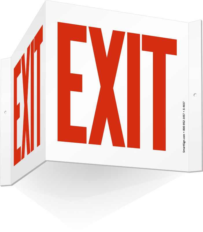 Exit Big Size Sign - Exit Gif Png Clipart (702x800), Png Download