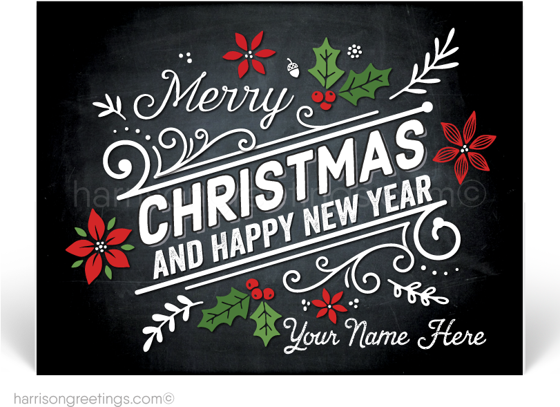 Holiday Postcards Harrison Greetings Business Greeting - Merry Christmas Card Customers Clipart (810x648), Png Download