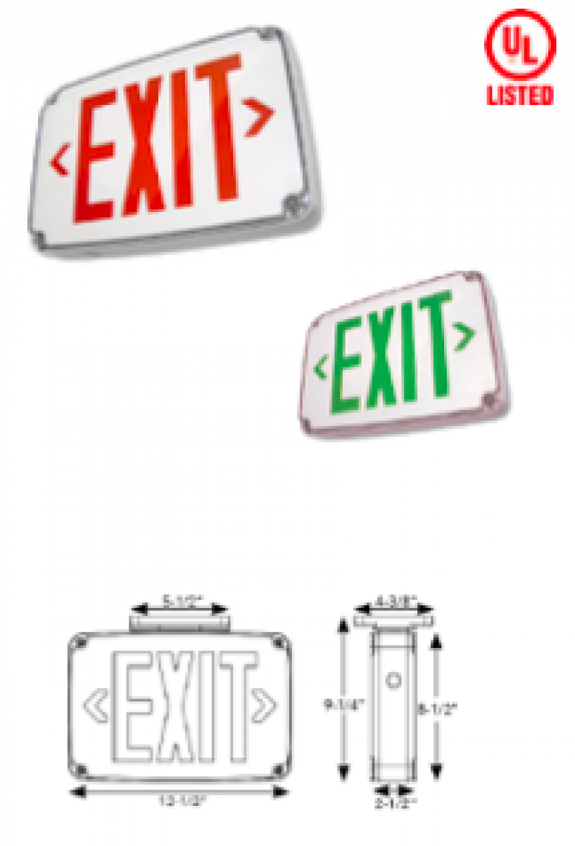 Wet Location Exit Sign - Traffic Sign Clipart (1200x1200), Png Download