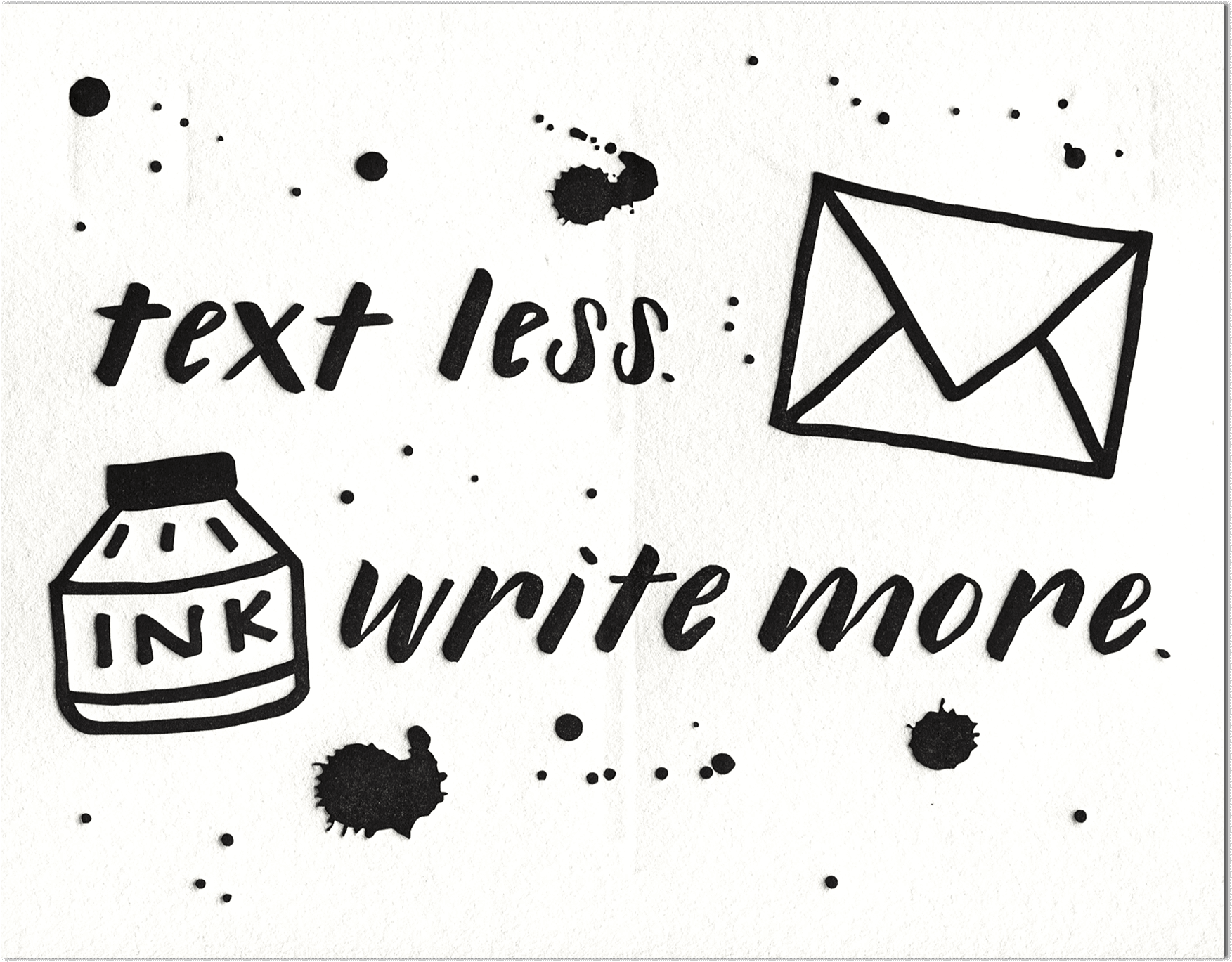 Ink Splat Postcard - Illustration Clipart (2048x2048), Png Download