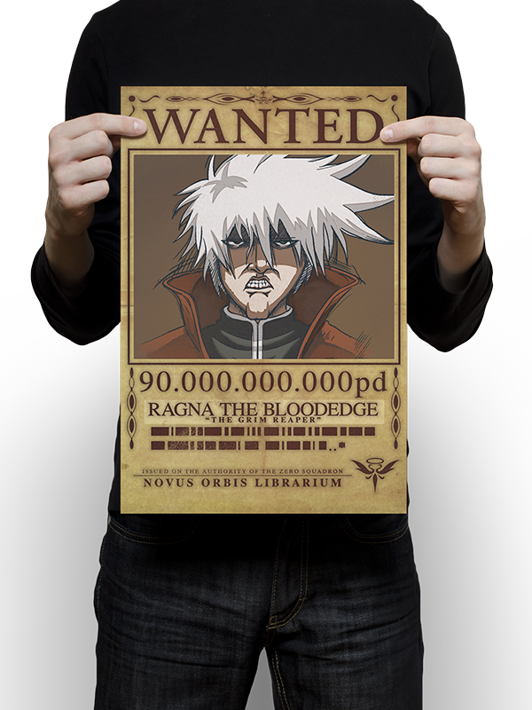 Eighty Sixed On Twitter - Blazblue Ragna Wanted Poster Clipart (600x800), Png Download
