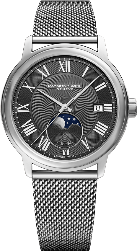 2239m St 00609 Maestro Moon Phase Raymond Weil - Raymond Weil Maestro Moon Phase Clipart (700x1000), Png Download