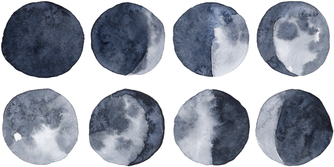 Below You Will Find The 2019 Moon Phase Calendar With - Canvas Above Bed Clipart (1100x554), Png Download