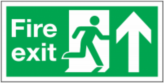Fire Exit Signs Clipart (640x480), Png Download