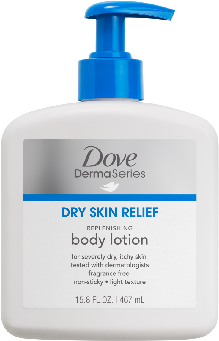 Lotion Png - Dove Derma Series Dry Skin Relief Clipart (1500x1500), Png Download