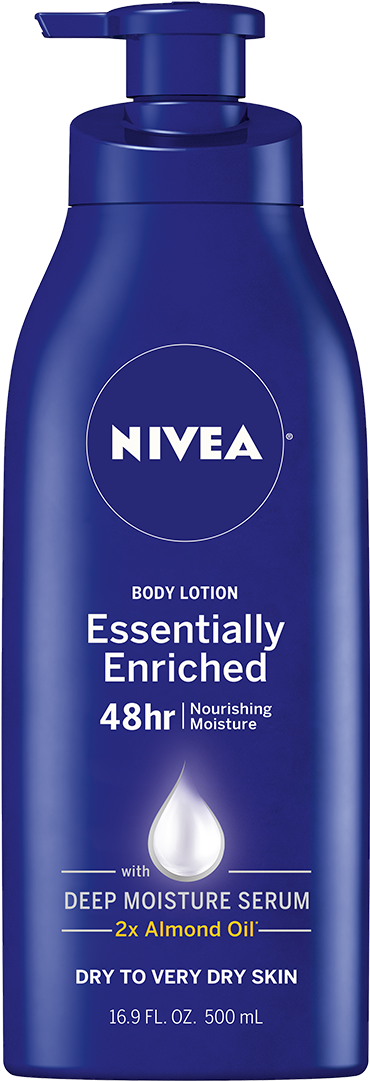 Lotion Png - Nivea Essentially Enriched Body Lotion Clipart (1010x1180), Png Download