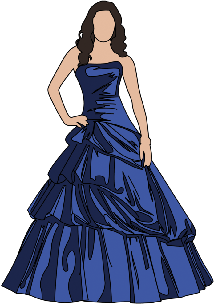 Vectored Prom Dress By Icantunloveyou - Transparent Prom Dress Cartoon Clipart (786x1017), Png Download