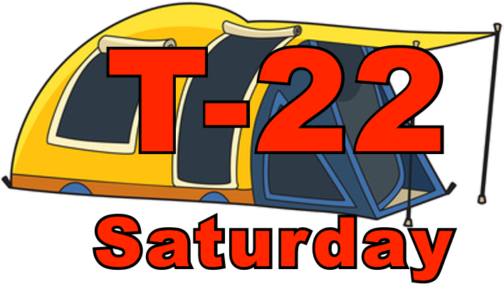 Campsite T-22 Saturday Clipart (850x483), Png Download
